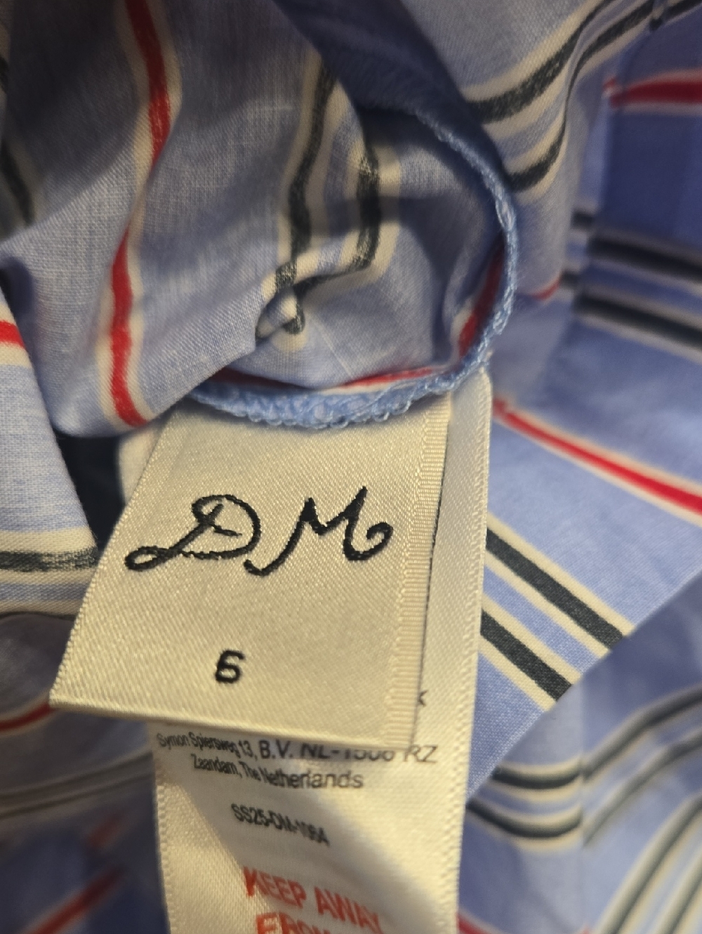Damson Madder Krissy PJ Boxer in Bold Blue Stripe EU Size 6/ US Size 2 - Picture 8 of 10